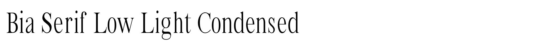Bia Serif Low Light Condensed image